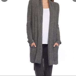 Barefoot Dreams Loden Carbon Gray Cozychic Lite Montecito Cardigan